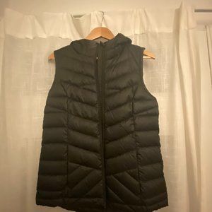 Women's Marmot Black Hooded Puffy Vest